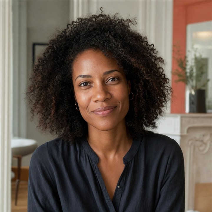 Portrait of Camille, a portfolio owner