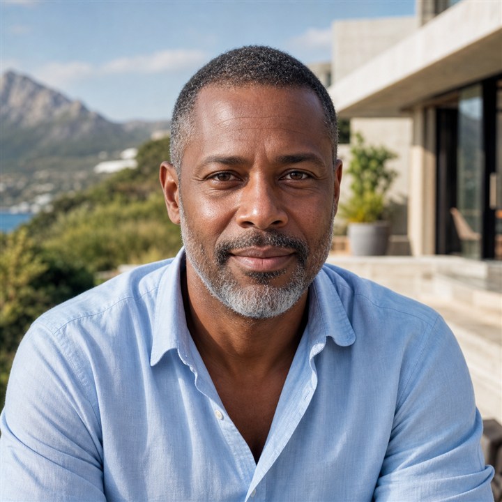 Portrait of Noah, a remote villa owner