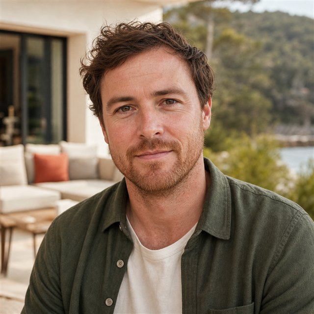 Portrait of James, a remote holiday-home owner